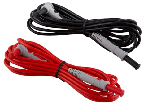 Chauvin Arnoux 2 Sicherheitsmessleitungen 3m, gerade/Winkel-Stecker, rot+sw