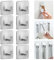 WASYPLSFOI Klebehaken Magische Haken Hook Selbstklebend Wandhaken Badezimmer Küchenhaken Wand Küche Klebe Extra Stark Edelstahl, 8 Stück