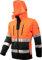 ACE Neon Warnschutz-Jacke - Starke Softshell-Warnjacke inkl. Reflektoren und Abnehmbarer Kapuze - EN ISO 20471 - Orange - 3XL