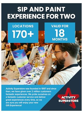 Activity Superstore Sip and Paint Experience for Two Gift Voucher