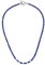 GAVU Perlenkette aus Lapislazuli mit T Bar Verschluss Natursteinperlen Kette für Damen und Herren 50cm