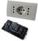 Placca Completa da Incasso 504 con 2 Prese Bipasso + 1 Presa Schuko – Placchetta Elettrica 3 Posti Universale – Supporto + Frutti Compatibili, Montaggio a Muro