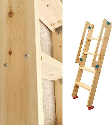 SZITW Escalera de Mano para Autocaravana, Escalera para literas, Escalera para literas de pie para remolques de Viaje, Escalera para literas Dobles con Ganchos y Almohadillas Antideslizantes para