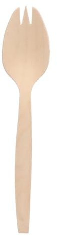 Nette Göffel Einweg aus Holz Spork FSC®-zertifiziert 165 mm lang