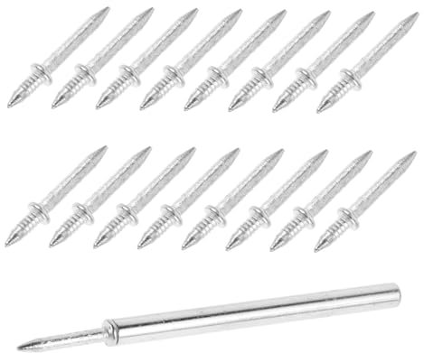 DOITOOL 1 Jeu Ongles carrés sans couture vis filetées pour plinthes ongle non marquant clous de plinthe Clou sans trace Clou de plinthe clou de support clou double face zinc Silver