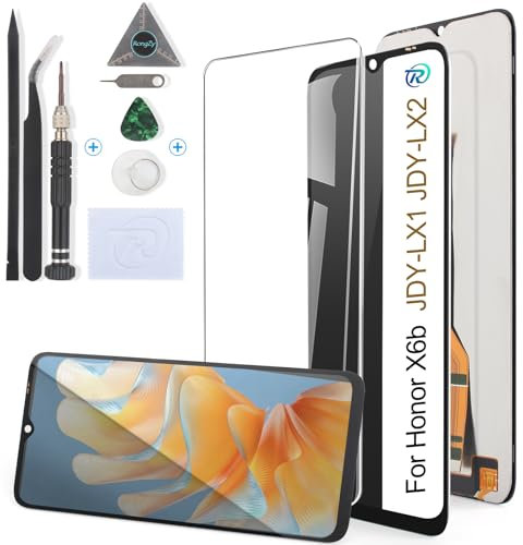 RongZy Display for Honor X6b LCD Touch Screen Internal Digitizer for Honor X6b JDY-LX1 JDY-LX2 Replacement Assembly with Tools Kit(Black)