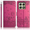 Succtopy Cover per Xiaomi 14T 5G Flip Caso in PU Pelle Premium Portafoglio Custodia Xiaomi 14T 5G [Protezione Completa] [Slot Scheda] [Kickstand] Case Xiaomi 14T 5G Rosa Rossa