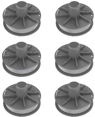 EVENLINKICS Rasentrimmer Fadenspulen 5307-20,Kompatibel mit für Gardena Rasentrimmer 9807, 9808, 9809, 9827, 8846, 8847, 8848, 9870, 9872, 9874 (6 Fadenspulen)