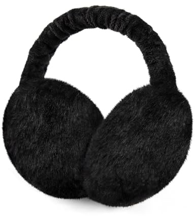 Becellen Cache Oreilles Femme, Chauds Hiver Cache Oreilles Classique Anti Vent Froid Couvre Oreilles Pliables Doux Chauffe Oreilles Réglable Thermique Earmuffs en Peluche Douce pour Femme Homme
