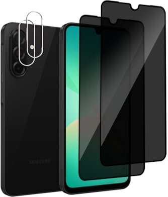 Verre Trempé Anti-Espion pour Samsung Galaxy A17 / A26 5G, Lot de 2+2,HD | Afikyutu 2 Pièces Film de Protection Anti-Espionnage et 2 Pièces Caméra Arrière Protecteur,Dureté 9H, Anti-rayures