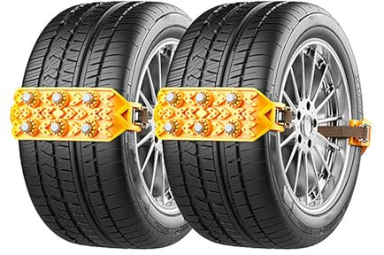 Auto Schneeketten für Volvo XC60 S40 S60 S80 S90 XC40 XC70, rutschfeste Auto Schneereifenketten Verstellbare Auto Reifen Ketten für Reifenbreite 165-265mm(6,5-10,43),A 4Pcs