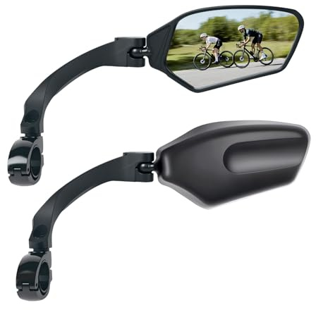 TXZSXS Adjustable Handlebar Bike Mirrors, Left & Right Bicycle Mirror Set,Universal Bike Mirrors,HD Shatterproof Mirror, 360° Rotatable, Compatible with MTB, E-bikes, Bicycle,Scooter(1 Pair)