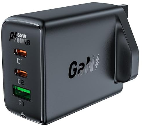 ACEFAST GaN Fast Charger – USB-C Wall Plug 65W & 100W – PD 3.0 PPS Fast Charging Adapter for MacBook, iPhone, Samsung, Laptop, Tablet – Compact & Travel Ready (65W)