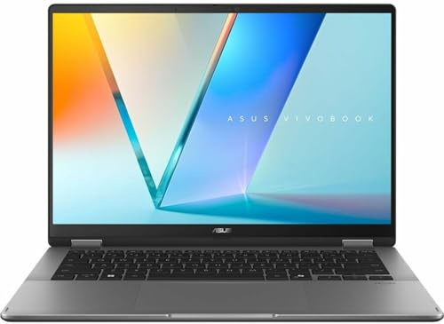ASUS Vivobook 14 Flip Laptop Copilot+ PC, 14” OLED WUXGA Touchscreen, 8-Core AI Intel Core Ultra 5 226V, Intel Arc Graphics, 16GB RAM 512GB SSD, Win 11 H, Matte Gray, TP3407SA-ES54T, w/Stylus Pen