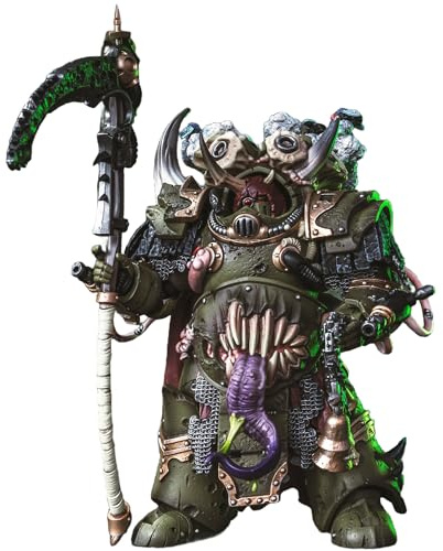 TOYVERSE JOYTOY 1/18 Actionfigur Warhammer 40,000 Death Guard Deathshroud Terminator Champion,Mobile Gelenke Charaktermodell, 15+