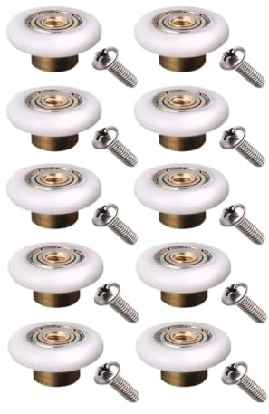 Rouleaux de porte de douche | Rouleaux de porte de douche for porte coulissante en verre, 10 pièces, 19-27mm(10pcs 25mm)