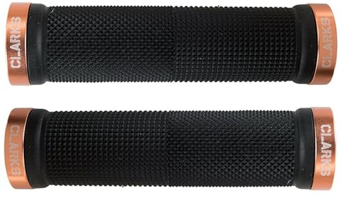 Clarks Vice Lock-On Handlebar Grip Black with Orange Anodised End