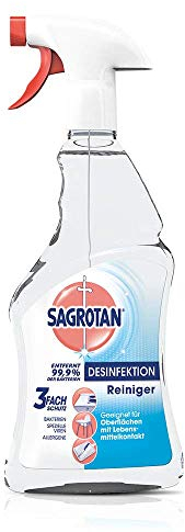 Sagrotan Desinfektions-Reiniger – Desinfektionsmittel für die tägliche, sanfte Reinigung – 3 x 500 ml Sprühflasche im praktischen Vorteilspack