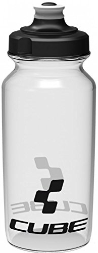 Cube Icon Bottle - Transparent, 0.5L / Bicycle Cycling Cycle Bike Riding Ride Mountain MTB Road Water Vessel Bidon Flask Sport Outdoor Exercise Drinking Drink Gym Accessory Fits HPP HPA Cage 500ml