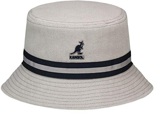 Kangol Headwear Herren Stripe Lahinch Fischerhut, Grau (Grey), Large