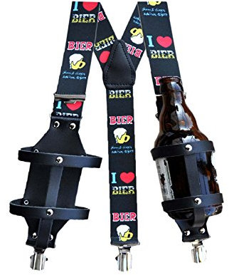 Bier Halter Tolle Geschenk Hosenträger - Bayern - 130cm Gesamtlänge