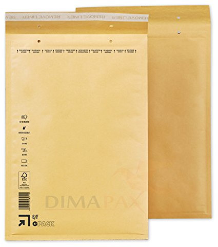 Luftpolstertaschen braun F6 / DIN A4+ 200 Stück dimapax