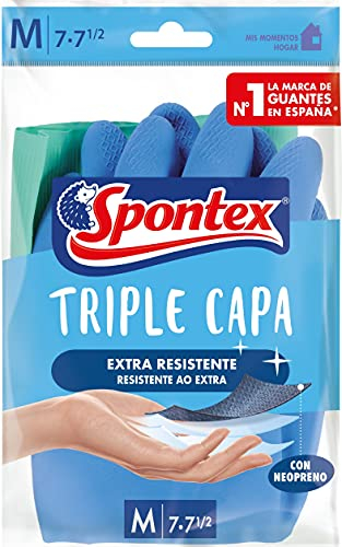 Guante Triple Capa Talla M Spontex (Pack de 3)