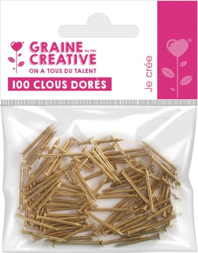 Confezione da 100 chiodi dorati per String Art 20 mm - Seme creativo