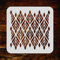 Pochoir Feuille 35,5 x 35,5 cm (L) - Papier peint réutilisable - Motif tribal ethnique