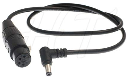 Video Broadcast Monitor XLR 4 Pin Female DC 5.5x2.5mm Barrel Plug Power Cable