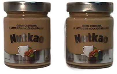 Nutkao gran cremeria 2x350gr crema de leche y avellanas italiana