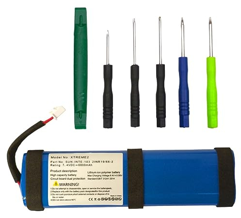 Akku kompatibel mit JBL 2INR19/66-2, SUN-INTE-103 - Li-Ion 6800mAh - für Xtreme 2, JBLXTREME2BLKAM, JBLXTREME2BLUAM