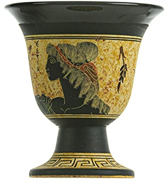 Pythagoras Tasse der Gerechtigkeit Pythagoras Fair Becher altgriechische Göttin Hestia handbemalt Keramik nutzbar