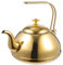 DOITOOL Stove Top Whistling Tea Kettle Stainless Steel Teakettle Teapot with Handle and Infuser Loud Whistle and Anti- Rust 1. 5L Gold