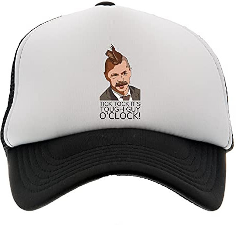 Enigmae Tick Tock It's Tough Guy O'clock Wozniak Baseball Kappe Hut Kinder Jungen Mädchen Schaum Vorne Mesh Zurück Schwarz Cap Foam Front Mesh Back