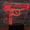 Jinson well 3D pistole gewehr gun led Lampe optische Illusion Nachtlicht 7 Farbwechsel Touch Switch Tisch Schreibtisch Dekoration Lampen mit Acryl USB Spielzeug