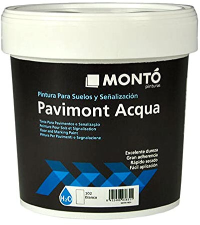 Montó Pintura al Agua para la Señalización de Suelos, Vados, Parkings, Terrazas, Carreteras. Pavimont Acqua (750ml, Gris 189)
