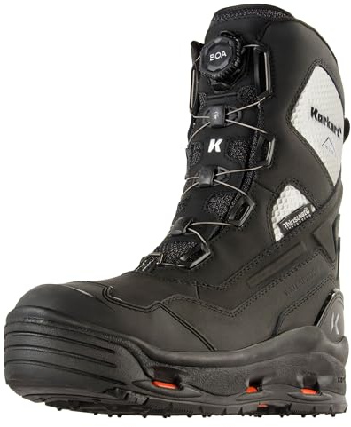 KORKERS Men Polar Vortex 1200 w/SnowTrac Sole, Color: Black/Silver, Size: 13 (OB9901BK-13)
