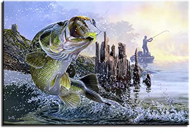 NIUBB Wandbilder Angeln Wandbild Dekoration, Bilder auf Leinwand Wandbild Poster Kunstdruck Als Leinwandbild 30x40cm Kein Rahmen