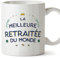 MUGFFINS Tazas para JUBILADA mujer - En Francés - Meilleur du Monde - 11 oz / 330 ml - Regalo original y divertido