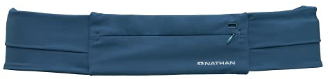 Nathan Running Belt Adjustable Fit Zipster, Zippered, Weather-Resistant Pocket & Two Quick-Stash Pockets for Running Gear, Running Fanny Pack, Walking, Hiking, Gym