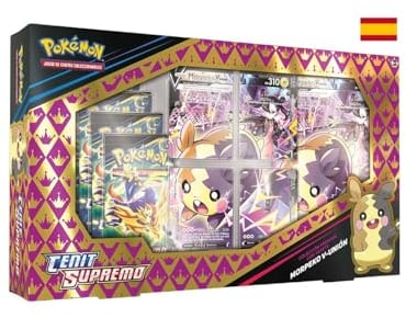 Pokémon Bandai Pokemon Sammelkartenspiel:Morpeko V Union 125, Playmat Box Cenit Supreme -PC50353, Mehrfarbig, dominiere den Kampf mit deinem Lieblings, Sammelkarten für Fans - Spanisch