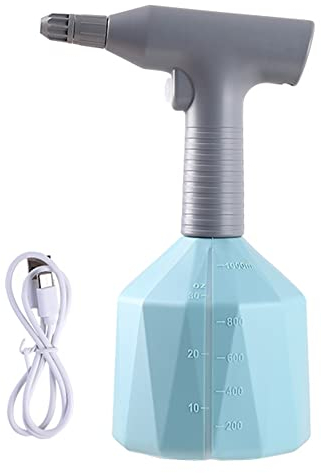 VULTRO Pulverizador eléctrico de 1 L recargable por USB, regadera automática de mano, boquilla ajustable de 360 grados para riego agrícola