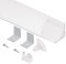 Rabando 5er Pack LED Alu Profile Eckprofil WESER für bis zu 12mm LED-Streifen mit einklickbarer Abdeckung Opal - 5 m