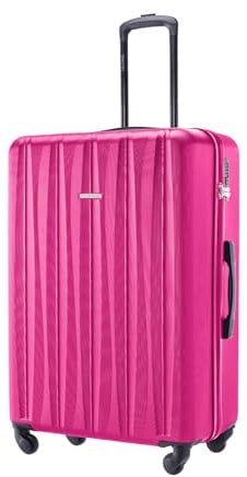 Puccini Koffer Reisekoffer Hartschalen Trolly Beautycase Bali (Pink (3A), Groß)