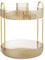 SONGMICS Make-up Organizer drehbar, Kosmetik-Organizer rund, 2 Ebenen, Kosmetik Aufbewahrung, anpassbar, für Schminktisch, Geschenkidee, Champagnergold JKA012A01