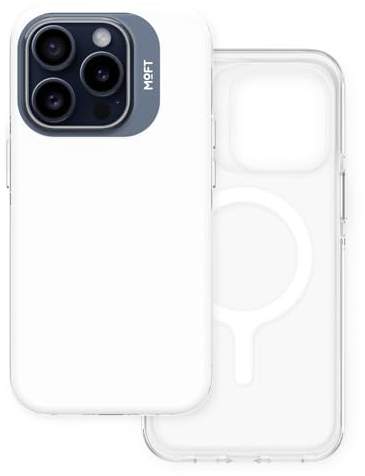 MOFT Magnetisch Hülle für iPhone 15 Pro Max mit MagSafe, Kompatibel mit MagSafe Wireless Zubehör, Vergilbungsschutz, 1,5 m Fallschutz, Kratzfeste Handyhülle (Weiß)