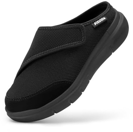 FitVille Chaussons Diabétiques Pour Femmes Pantoufles Extra Larges Pour Pieds Gonflés Chaussures De Marche Ajustables Soulagement De La Douleur Au Pied 42 EU X-Large