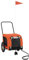 vidaXL Fahrradanhänger Hunde, Hundeanhänger mit Reflektoren Flagge, Hundetransporter Maximale Belastbarkeit 30 kg, Haustier Transportwagen, Orange Schwarz Oxford-Gewebe Eisen