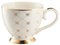 VILLA ITALIA - FABIOLA Cappuccino Tassen Groß 450 ml - Jumbo Porzellan Kaffeetassen Set Weiß - Elegante Tasse - Kaffeeservice - Kaffeebecher Porzellan